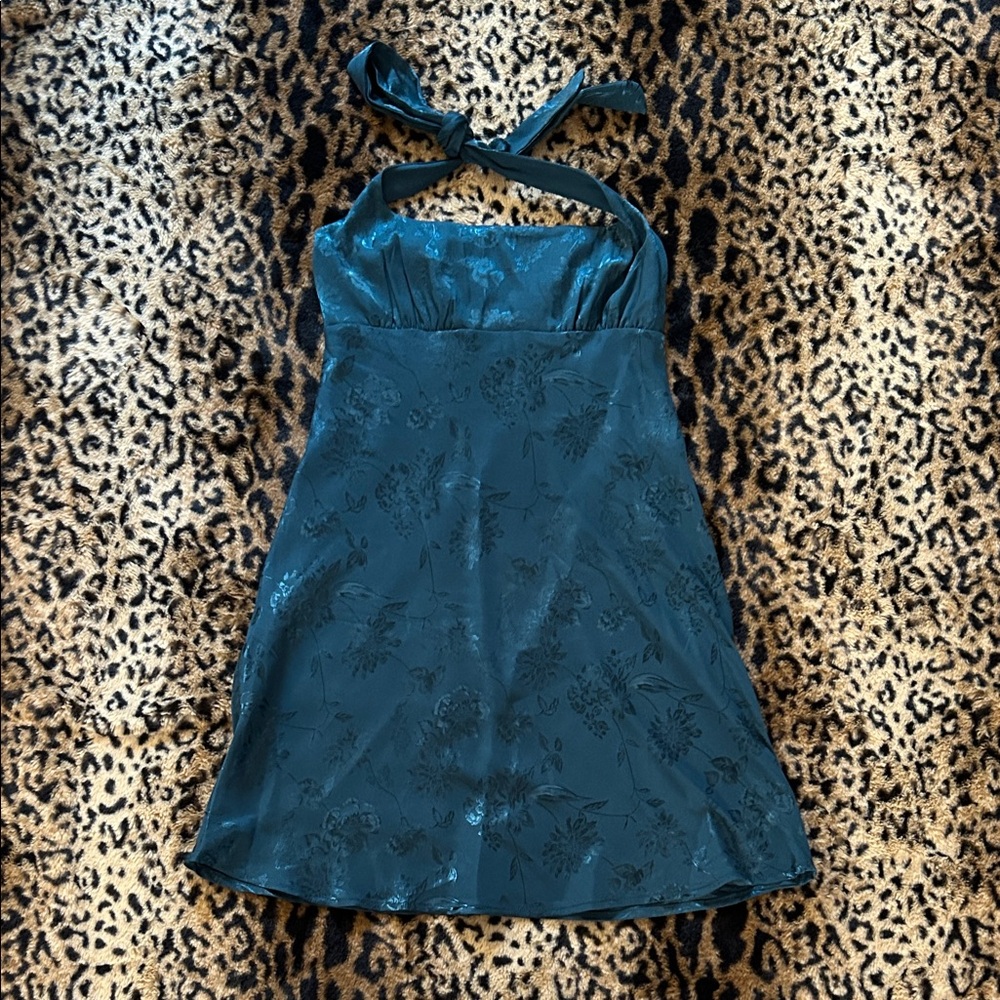 Wild Fable Teal Floral Mini Dress